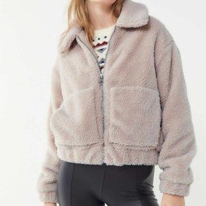 UO Cropped Teddy Jacket